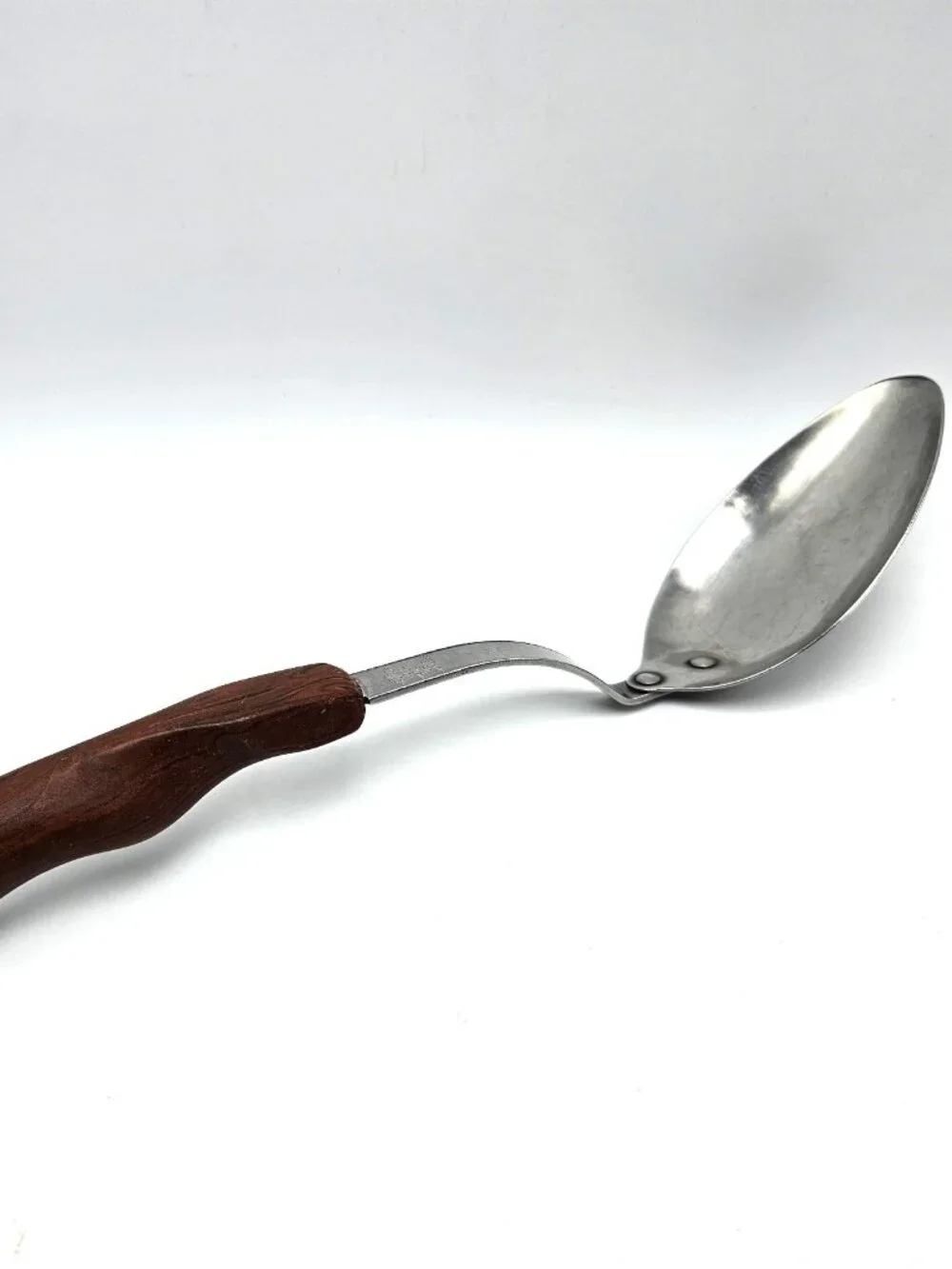 Vintage Cutco No. 12 Serving Spoon Brown Swirl Handle Made in USA Mid Century